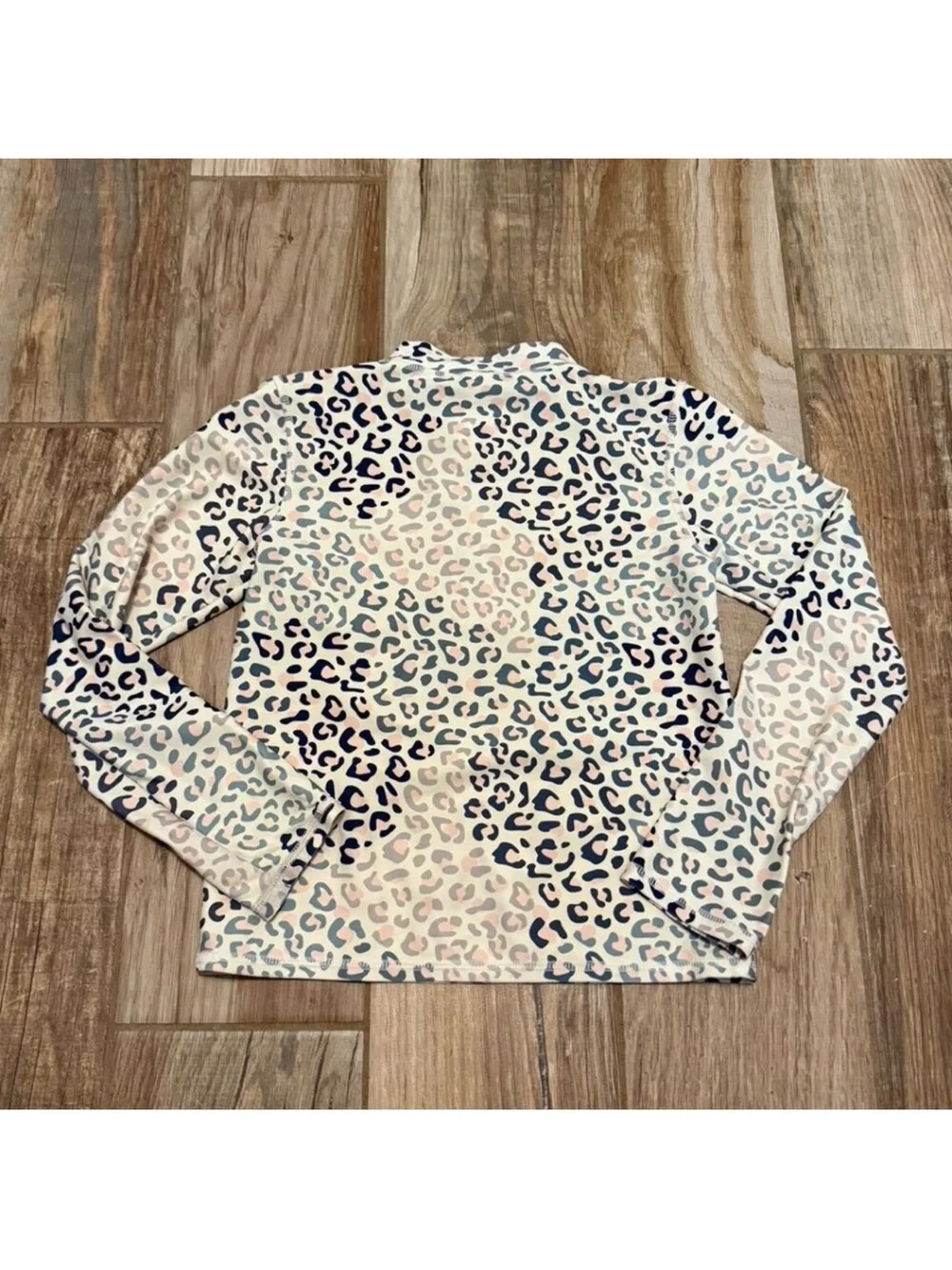 Ruffle Butts Leopard Long Sleeve Swim Wear